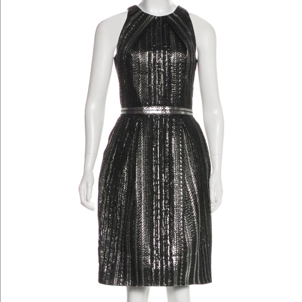 New Lela Rose metallic thread dress